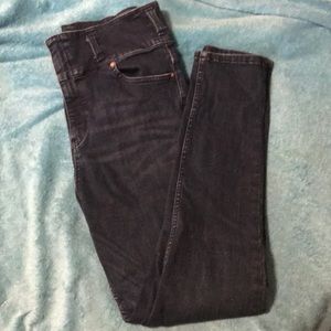 Free People Dark High Waist Skinny Jeggings Jeans